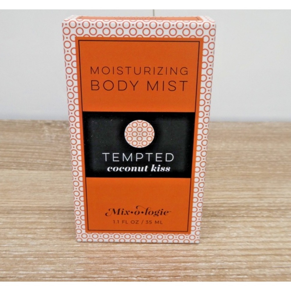 Mix-o-logie Moisturizing Body Mist Tempted Coconut Kiss  1.1  FL Oz/35 ML